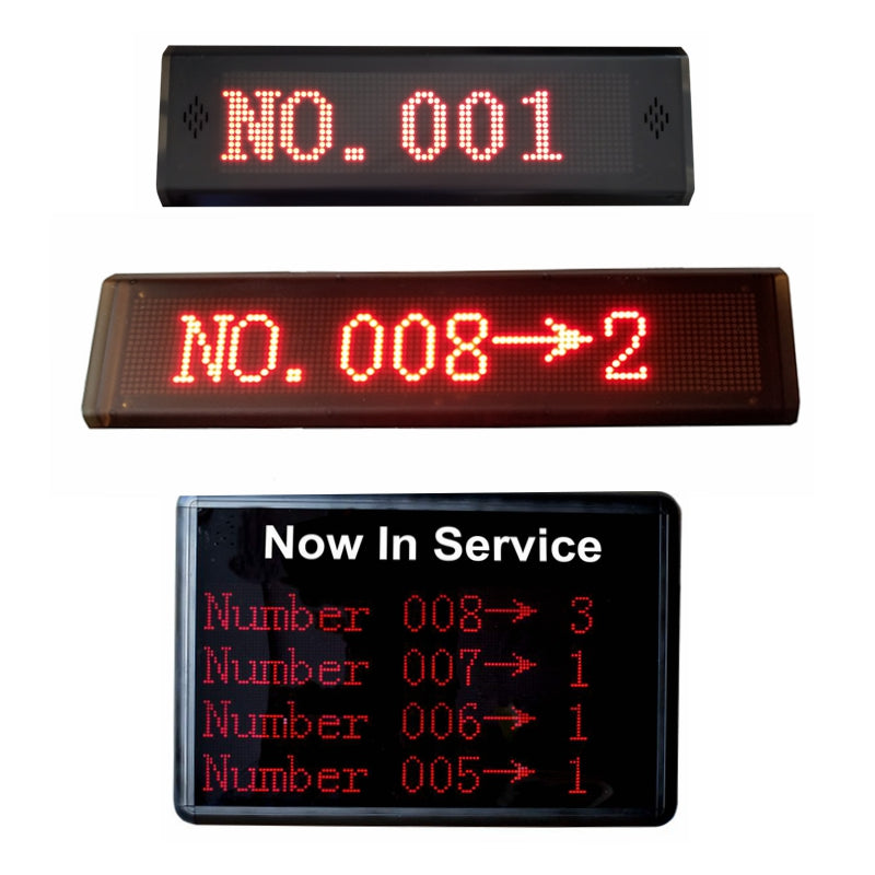 4 lines queue number display